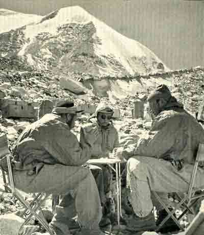
Denis Bertholet, Madame Claude Kogan and Raymond Lambert At Cho Oyu Base Camp 1954 - White Fury: Gaurisanker and Cho Oyu book
